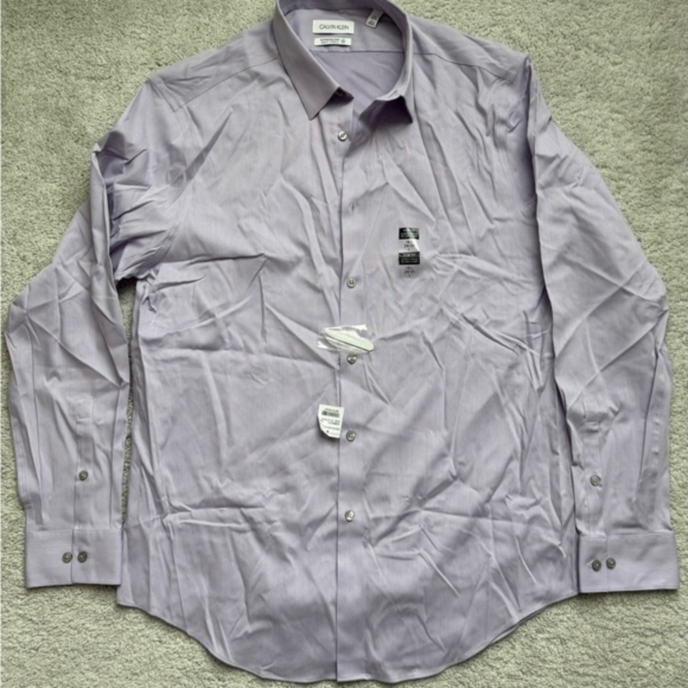 Calvin Klein Men's Lavender Dress Shirt